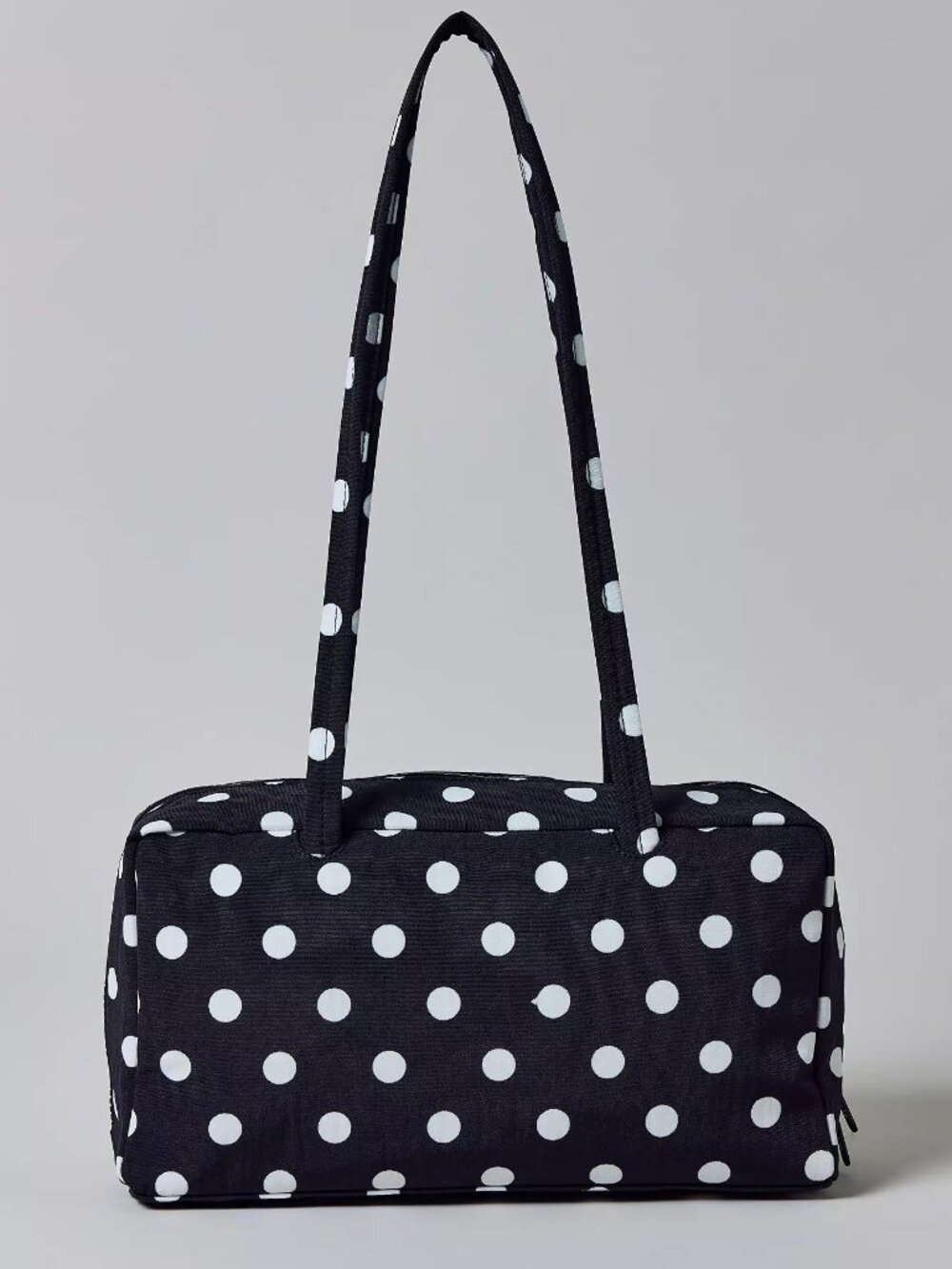NWT Baggu Regular Bowler Bag - Black w/ White Polka Dot